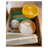 Vintage Tupperware Kitchen Storage Serving Pieces Mixed Lot Yellow Green