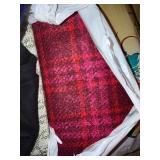 Mixed Vintage Fabric & Blanket Lot Chatham Wool King Plaid Textiles