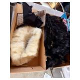 Vintage Real Fur Collar & Black Fur Craft Lot Eaton
