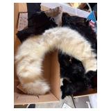 Vintage Real Fur Collar & Black Fur Craft Lot Eaton
