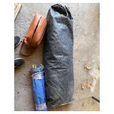 Mixed Tent Canopy Pole Parts Lot w Storage Bags Yellow Hardware