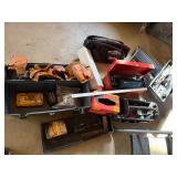 Mixed Tool Lot w Craftsman Bag Toolbox Leather Pouches & Parts