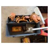 Mixed Tool Lot w Craftsman Bag Toolbox Leather Pouches & Parts