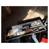 Mixed Tool Lot w Craftsman Bag Toolbox Leather Pouches & Parts