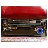Mixed Tool Lot w Craftsman Bag Toolbox Leather Pouches & Parts