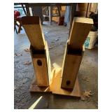 Pair of Handmade Wooden Boot Jack Stands Rustic Farmhouse Boot Removers