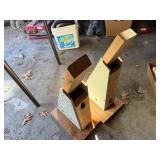 Pair of Handmade Wooden Boot Jack Stands Rustic Farmhouse Boot Removers