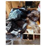 Vintage Real Fur Lot Sheared Pelts Stoles Collars Craft Wear As Found