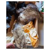 Vintage Real Fur Lot Sheared Pelts Stoles Collars Craft Wear As Found
