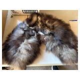 Vintage Real Fur Lot Sheared Pelts Stoles Collars Craft Wear As Found