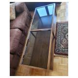 Coffee Table - Wood & Glass, 56 x 20 x 16 in