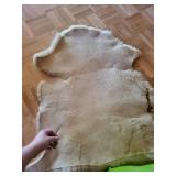 Sheepskin Rug - White Natural Long-Curly Fur, Leather Backing