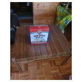 Walnut Veneer Coffee Table with Chrome Tube Legs