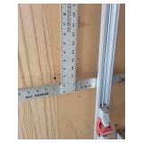 EXACT Sliding Track Saw Guide with Red Clamps - Aluminum Rail System