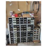 Servalite Metal Parts Cabinet with Small Drawers - Hardware Organizer for Workshop