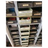 Servalite Metal Parts Cabinet with Small Drawers - Hardware Organizer for Workshop