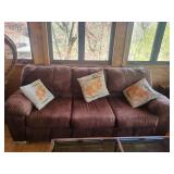 Brown Plush Fabric Sofa set