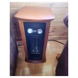 Wooden Cabinet Electric Space Heater - Dual Knobs & Digital Temp Display