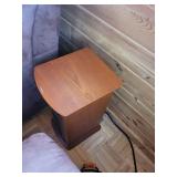 Wooden Cabinet Electric Space Heater - Dual Knobs & Digital Temp Display