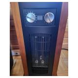 Wooden Cabinet Electric Space Heater - Dual Knobs & Digital Temp Display