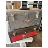 Craftsman Toolbox Set - Gray Top Chest & Red & Black 3-Drawer Chest (Lot of 2)