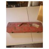 Red metal toolbox - 1/2in drive socket set with ratchet