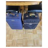 Verdi Luggage Set - 3-Piece Navy & Blue Suitcases with Top Bag