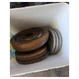 25 LBS Standard Weight Plates - Steel Gym Weights (Rusty)