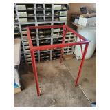 Workbench - Red Steel Frame with OSB Top