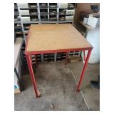 Workbench - Red Steel Frame with OSB Top