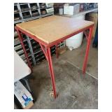 Workbench - Red Steel Frame with OSB Top