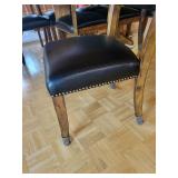 Dining Table Set - 95x39x30 - 8 Black Upholstered Chairs