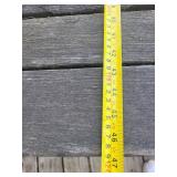 Weathered Wood Hexagonal Outdoor Patio Table With Umbrella Hole