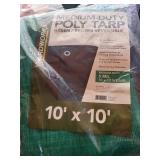 stack of poly tarps