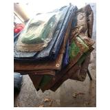 stack of poly tarps