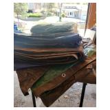 stack of poly tarps
