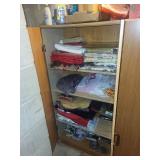 Oak Pantry Cabinet 30x13x62 - 2-Door Wood Storage Unit