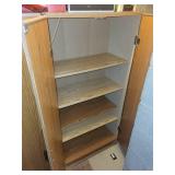 Woodgrain 2-Door Storage Cabinet - Shelves Included