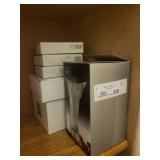 Mikasa Morning Sun Crystal Candle Holders & Coasters - 5 Inch (12.5 cm) Boxed Set