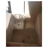 Mikasa Morning Sun Crystal Candle Holders & Coasters - 5 Inch (12.5 cm) Boxed Set