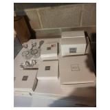 Mikasa Morning Sun Crystal Candle Holders & Coasters - 5 Inch (12.5 cm) Boxed Set