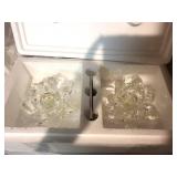 Park Lane Champagne Chiller (Lot of 2) - Clear Crystal Faceted Leaf Design