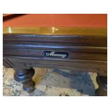 Murrey Billiards Pool Table w/ Cues & Wall Rack Dark Wood