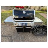 Weber Genesis 3-Burner Gas Grill w/ Side Burner & Cover Used