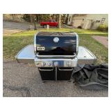 Weber Genesis 3-Burner Gas Grill w/ Side Burner & Cover Used