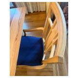 Contemporary Wood Dining Table & 6 Chairs Set Light Finish Good