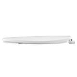 Elongated Soft Close Plastic Toilet Seat White