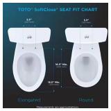 Oval SoftClose Elongated Toilet Seat, White