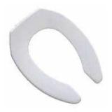 Elongated Open Front Toilet Seat, White