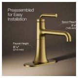Tone-Handle Faucet, 1.2 GPM, Vibrant Brass